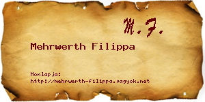 Mehrwerth Filippa névjegykártya
